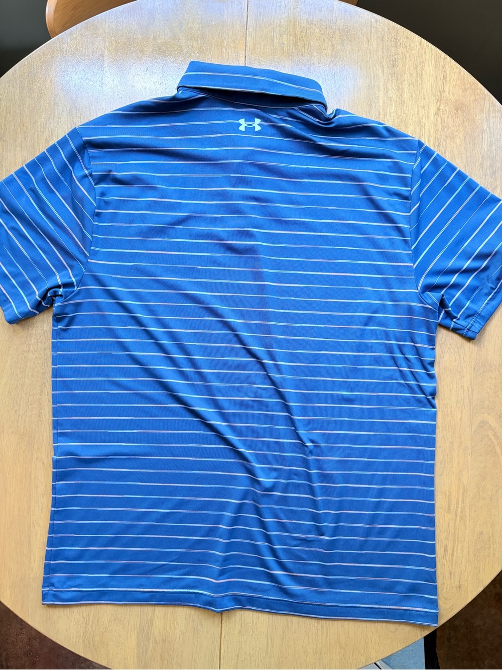 Under Armour Blue Striped Pinehurst Polo - Picture 3 of 5